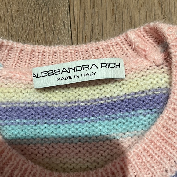 Alessandra Rich cropped tank sweater size 40 - Picture 3 of 5